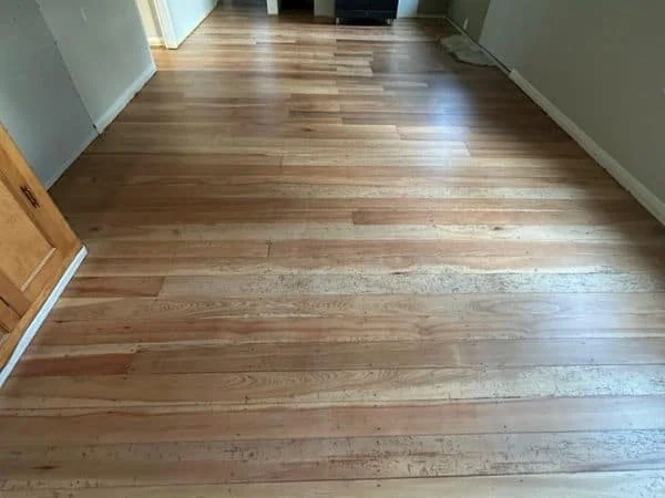 Completed natural timber flooring in an Auckland interior